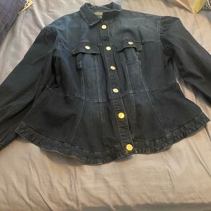 Nwot eloquii Jean jacket with peplum